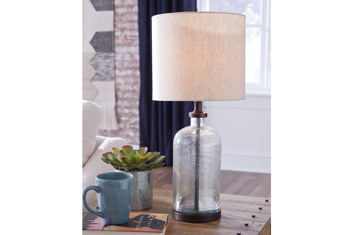 Bandile Clear/Bronze Finish Table Lamp from Ashley - Luna Furniture