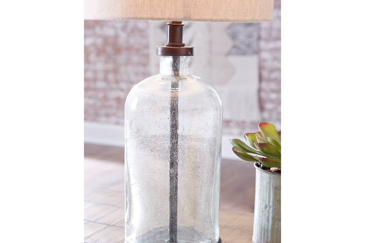 Bandile Clear/Bronze Finish Table Lamp from Ashley - Luna Furniture