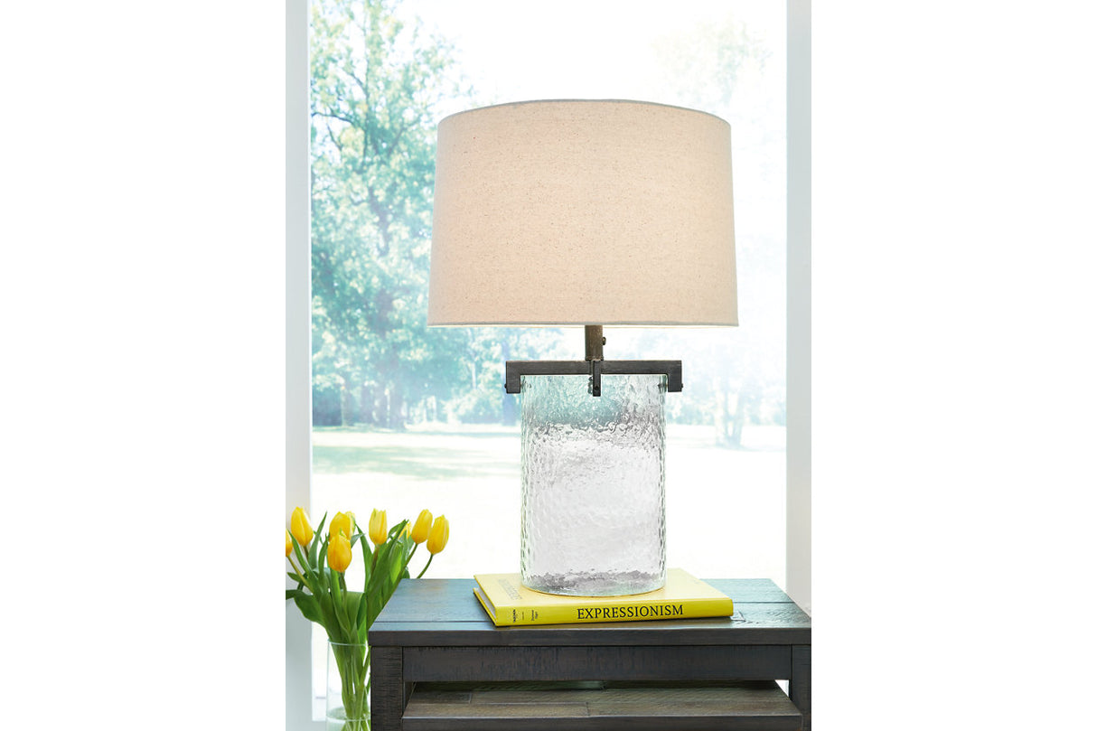 Fentonley Clear/Antique Black Table Lamp -  Ashley - Luna Furniture