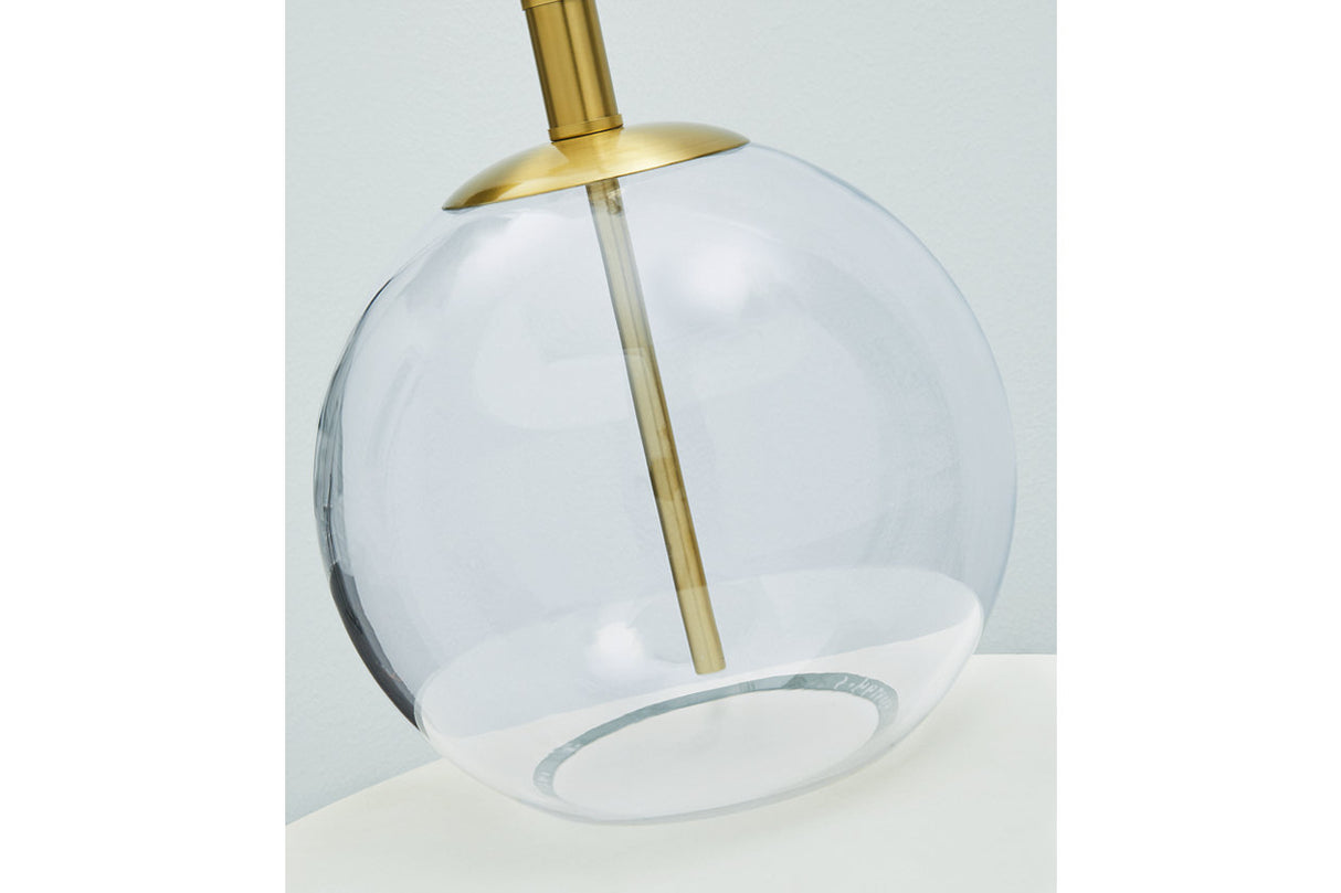 Samder Clear/Brass Finish Table Lamp from Ashley - Luna Furniture