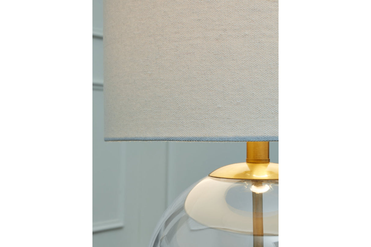 Samder Clear/Brass Finish Table Lamp from Ashley - Luna Furniture