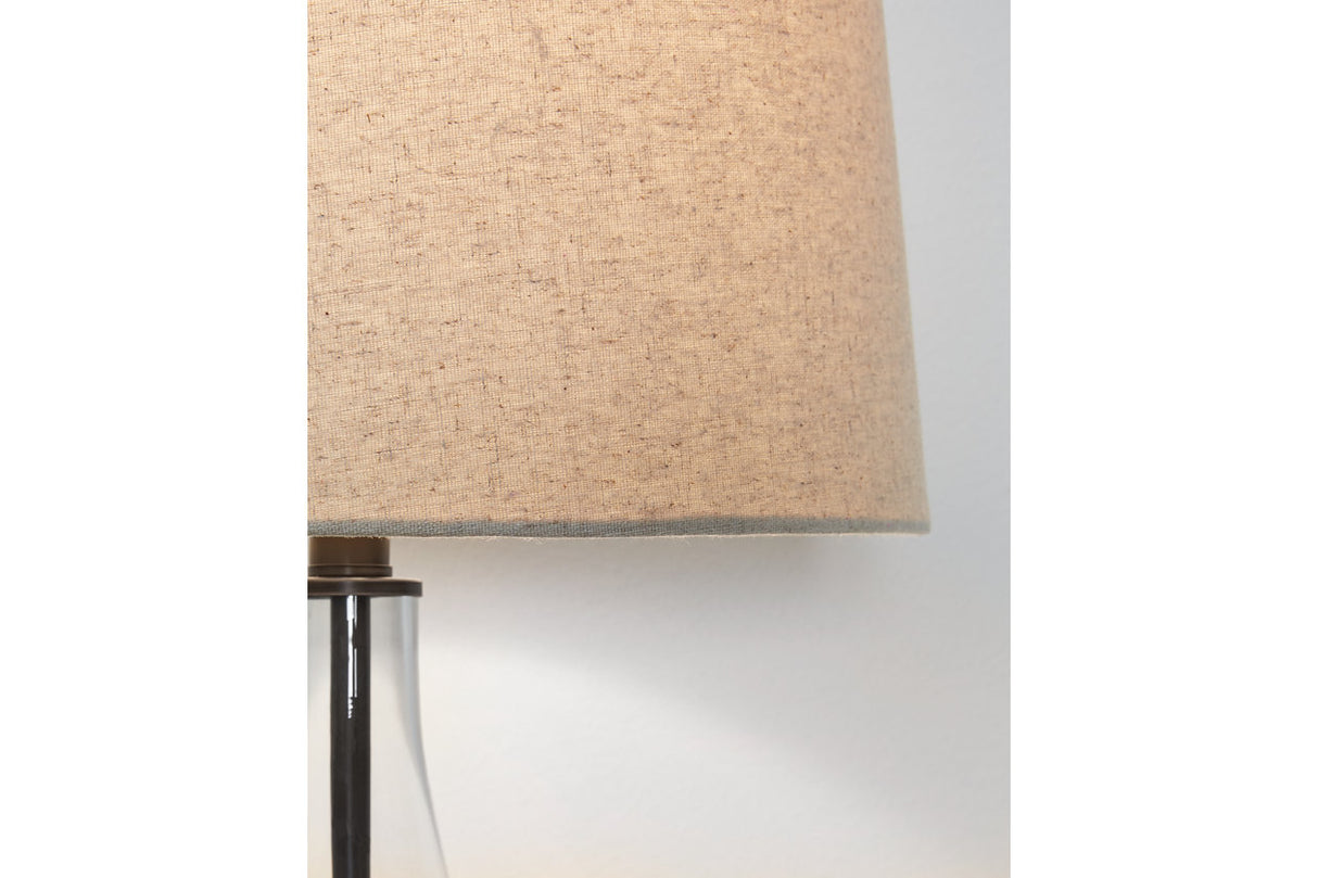 Travisburg Clear/Black Table Lamp -  Ashley - Luna Furniture