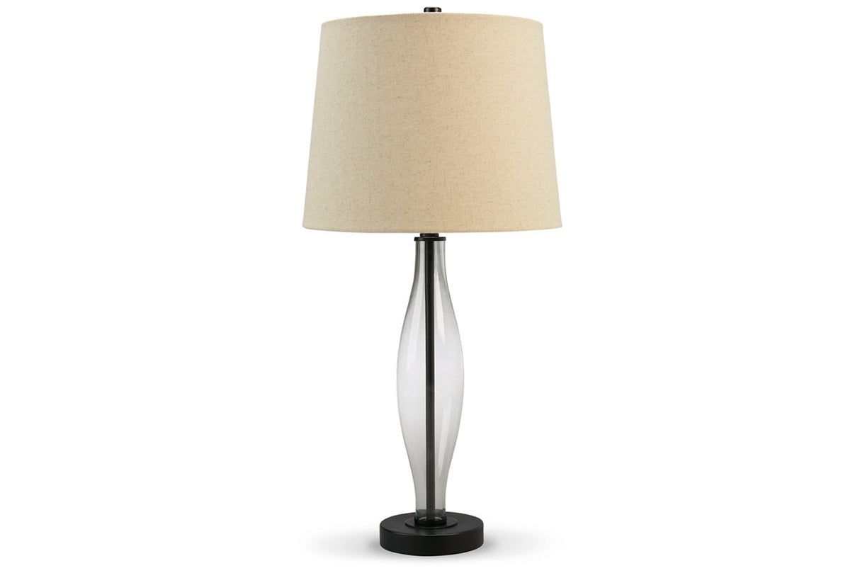 Travisburg Clear/Black Table Lamp -  Ashley - Luna Furniture