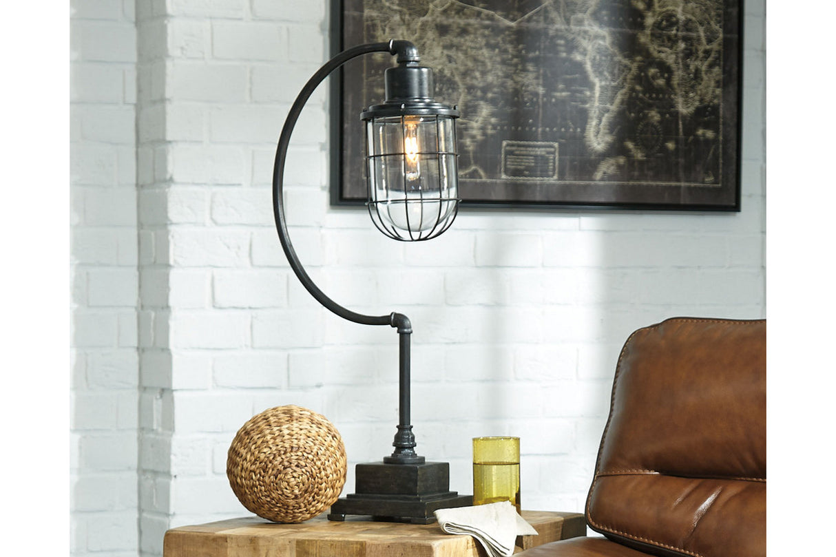 Jae Antique Black Desk Lamp from Ashley - Luna Furniture