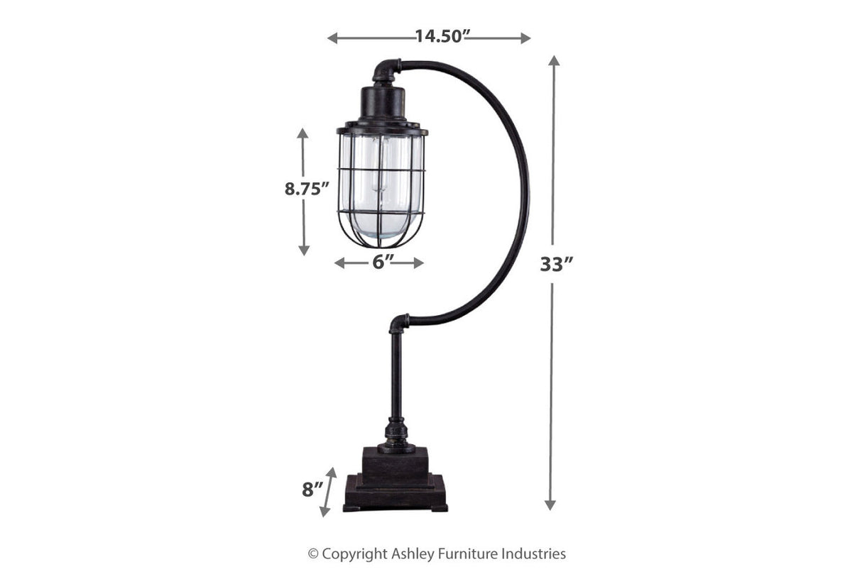 Jae Antique Black Desk Lamp from Ashley - Luna Furniture