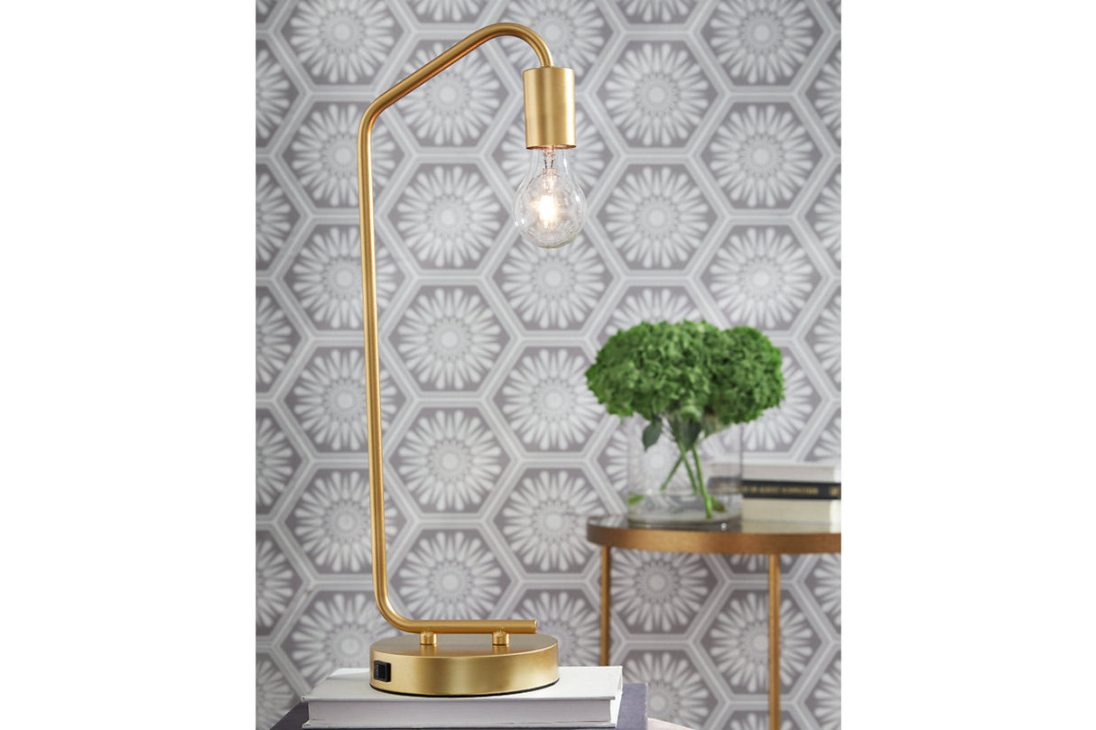 Covybend Gold Desk Lamp from Ashley - Luna Furniture