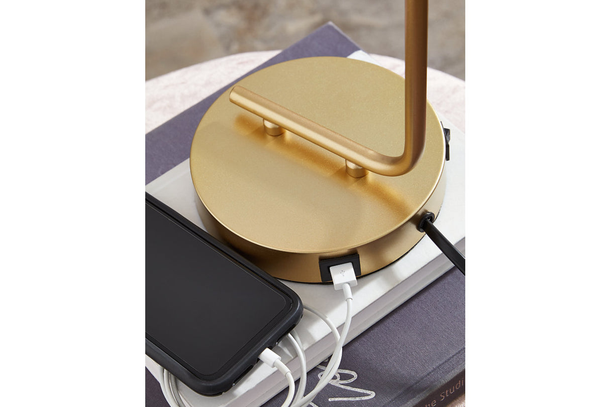 Covybend Gold Desk Lamp from Ashley - Luna Furniture