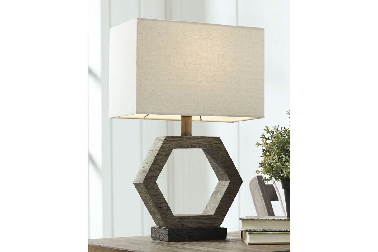 Marilu Gray/Brown Table Lamp from Ashley - Luna Furniture