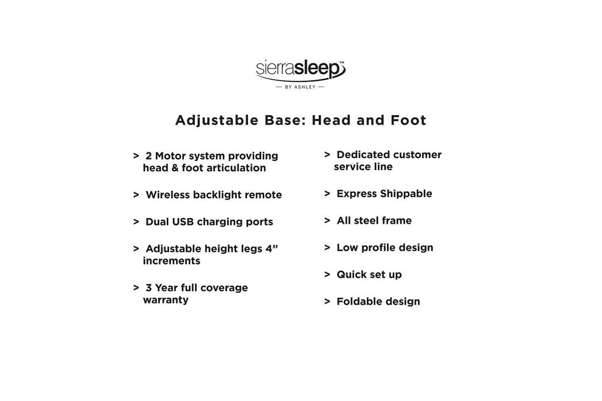 Head-Foot Model-Good Black King Adjustable Base from Ashley - Luna Furniture