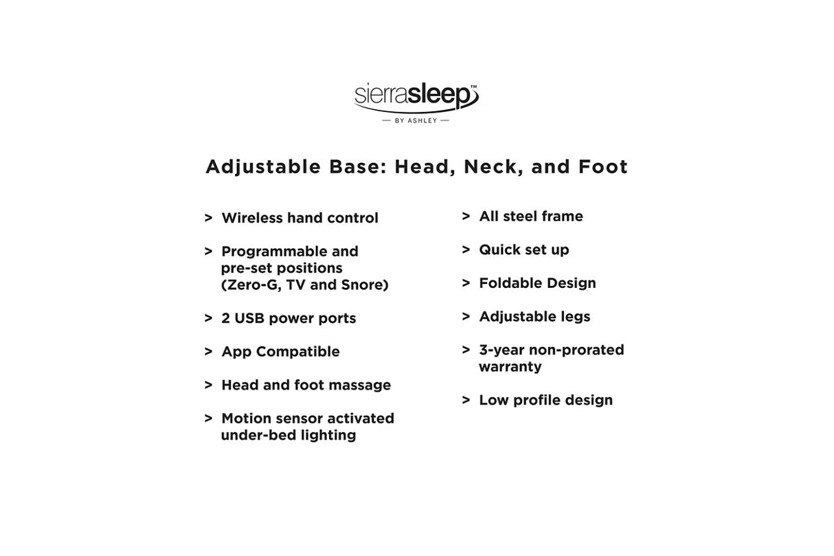 Head-Foot Model Best Black King Adjustable Base from Ashley - Luna Furniture