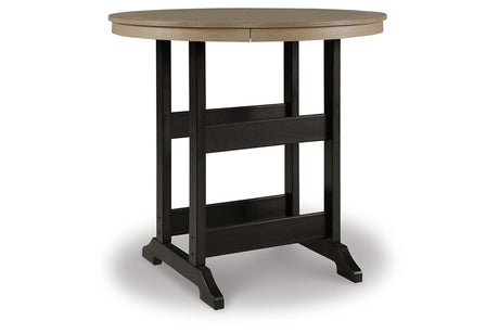 Fairen Trail Black/Driftwood Bar Table -  Ashley - Luna Furniture