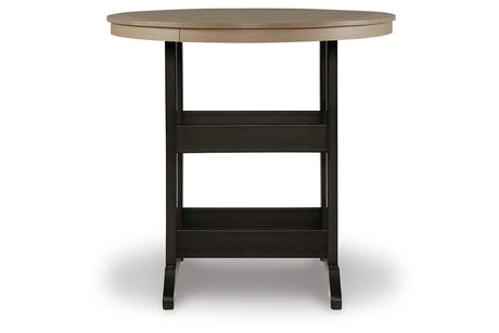Fairen Trail Black/Driftwood Bar Table -  Ashley - Luna Furniture