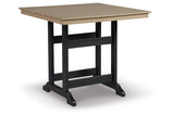 Fairen Trail Black/Driftwood Outdoor Counter Height Dining Table -  Ashley - Luna Furniture