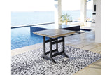 Fairen Trail Black/Driftwood Outdoor Counter Height Dining Table -  Ashley - Luna Furniture
