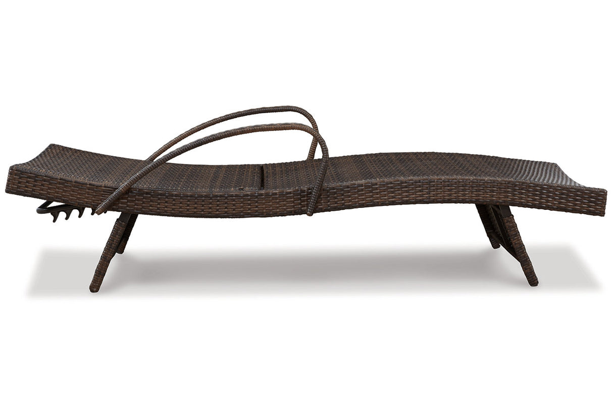 Kantana Brown Chaise Lounge from Ashley - Luna Furniture