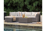 Cherry Point Gray 4-piece Outdoor Sectional Set from Ashley - Luna Furniture