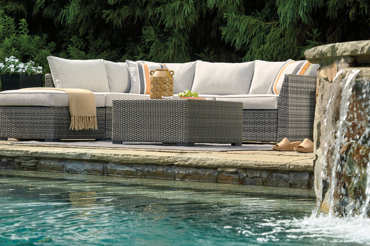 Cherry Point Gray 4-piece Outdoor Sectional Set from Ashley - Luna Furniture