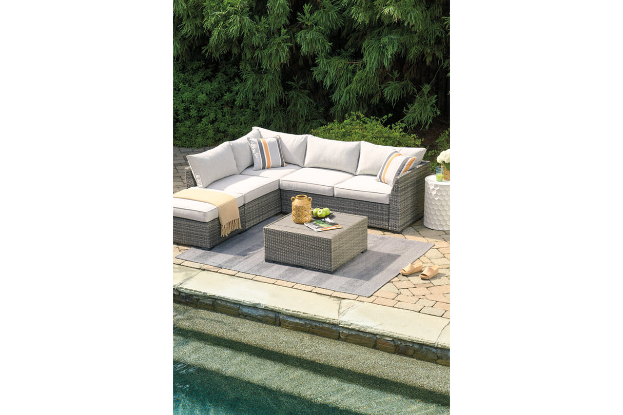 Cherry Point Gray 4-piece Outdoor Sectional Set from Ashley - Luna Furniture