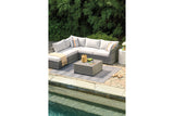 Cherry Point Gray 4-piece Outdoor Sectional Set from Ashley - Luna Furniture