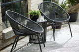 Mandarin Cape Gray Outdoor Table and Chairs, Set of 3 -  Ashley - Luna Furniture