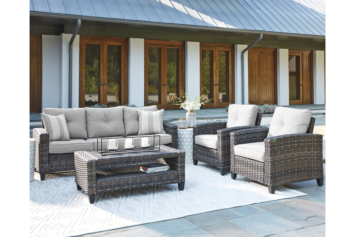 Cloverbrooke Gray 4-Piece Outdoor Conversation Set -  - Luna Furniture