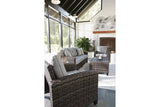 Cloverbrooke Gray 4-Piece Outdoor Conversation Set -  - Luna Furniture