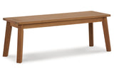 Janiyah Light Brown Outdoor Dining Bench -  Ashley - Luna Furniture