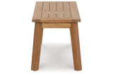 Janiyah Light Brown Outdoor Dining Bench -  Ashley - Luna Furniture