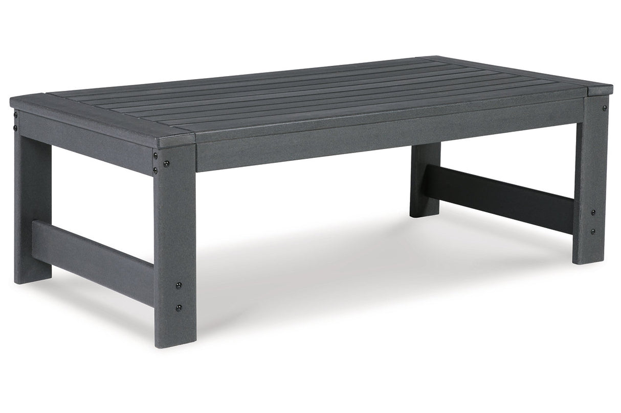 Amora Charcoal Gray Outdoor Coffee Table from Ashley - Luna Furniture