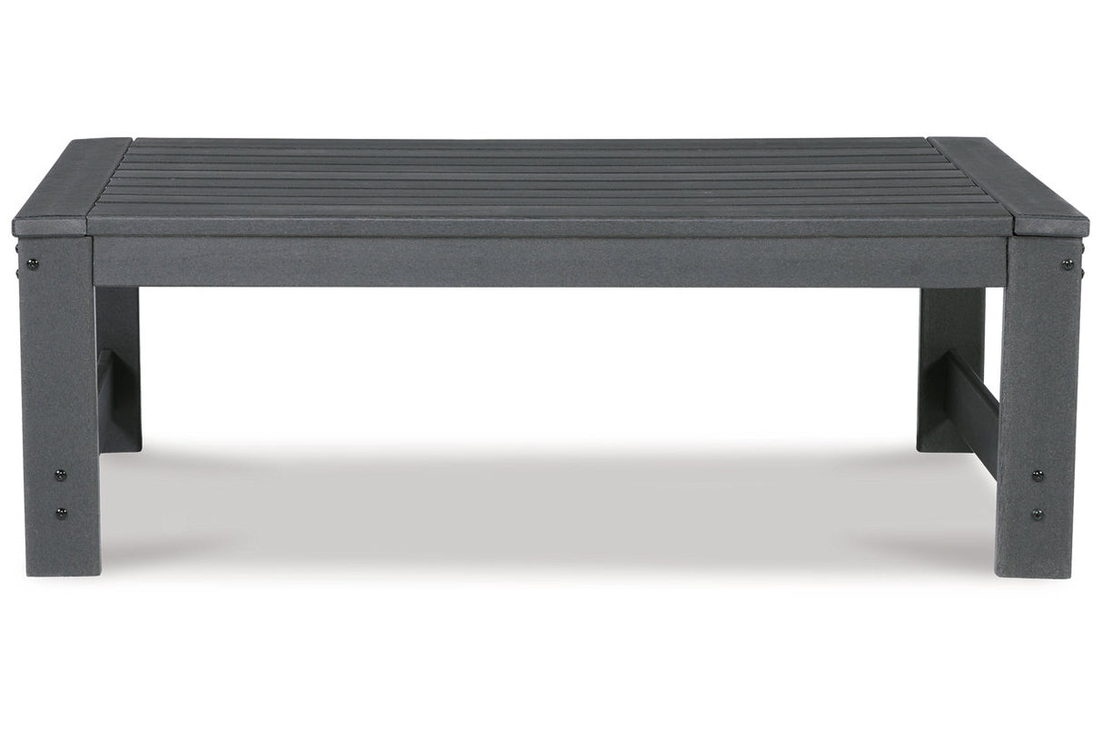 Amora Charcoal Gray Outdoor Coffee Table from Ashley - Luna Furniture