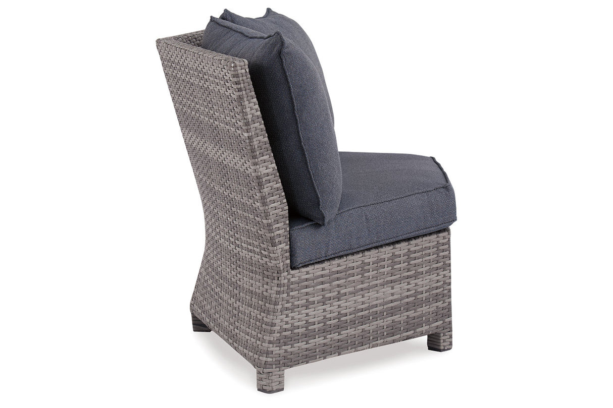 Salem Beach Gray Corner Chair with Cushion from Ashley - Luna Furniture