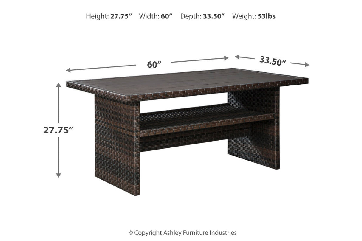 Easy Isle Dark Brown/Beige Multi-Use Table -  Ashley - Luna Furniture