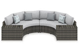 Harbor Court Gray 4-Piece Outdoor Sectional -  Ashley - Luna Furniture