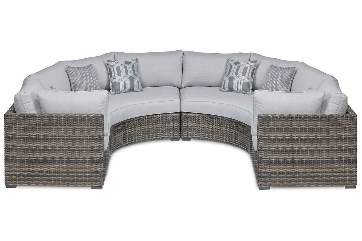 Harbor Court Gray 4-Piece Outdoor Sectional -  Ashley - Luna Furniture