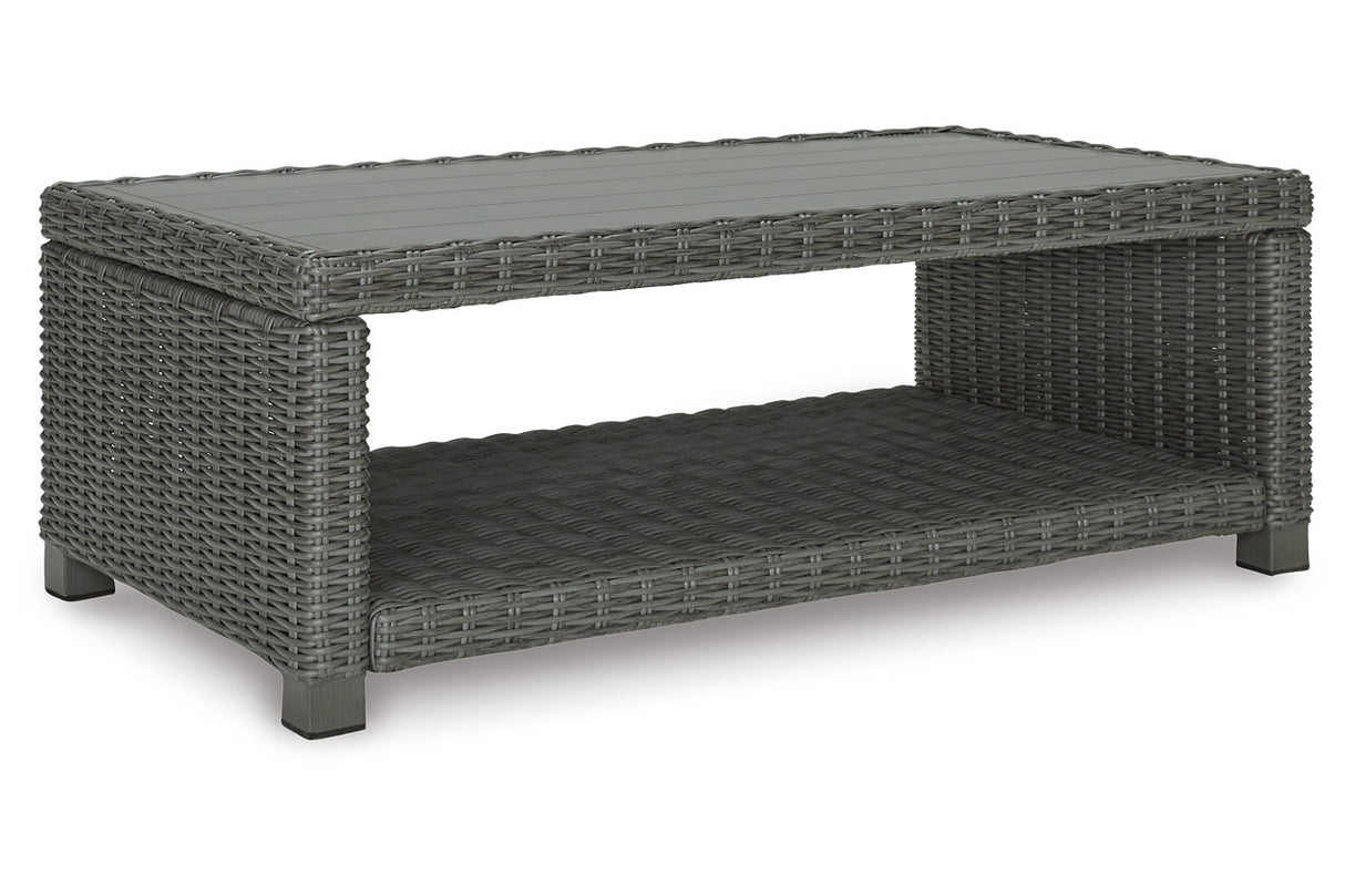 Elite Park Gray Outdoor Coffee Table -  Ashley - Luna Furniture