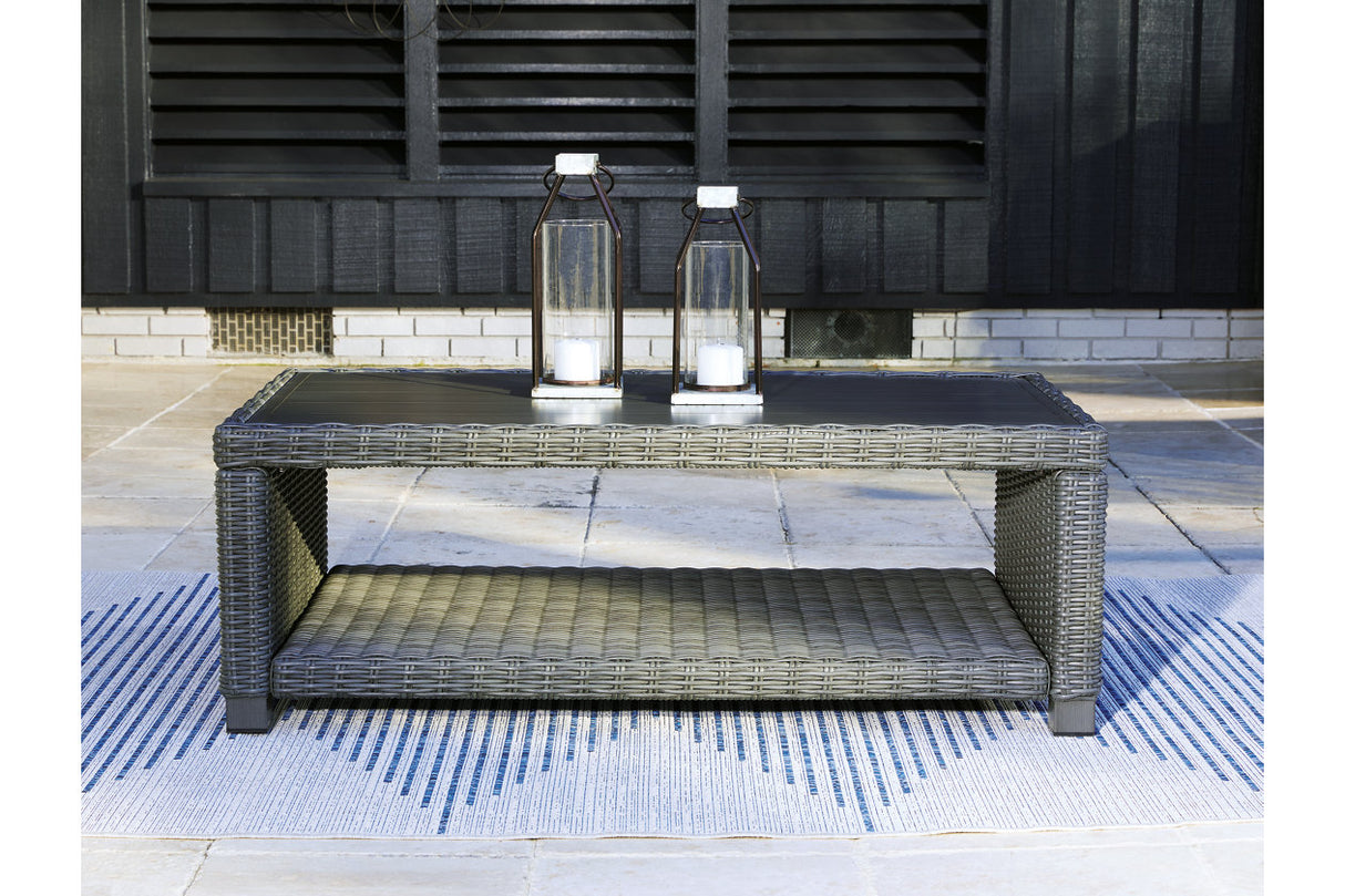 Elite Park Gray Outdoor Coffee Table -  Ashley - Luna Furniture