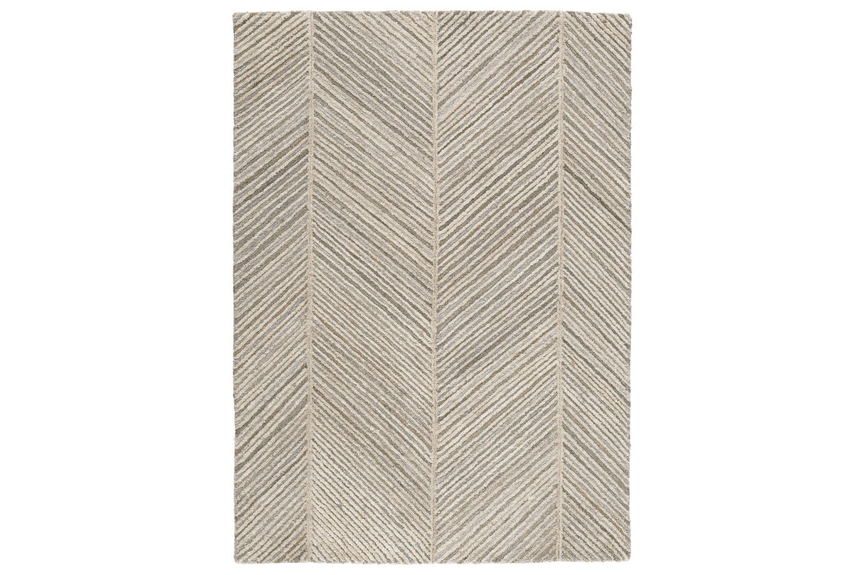 Leaford Taupe/Brown/Gray Large Rug from Ashley - Luna Furniture