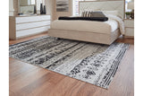 Devman Black/Cream/Gray Large Rug from Ashley - Luna Furniture