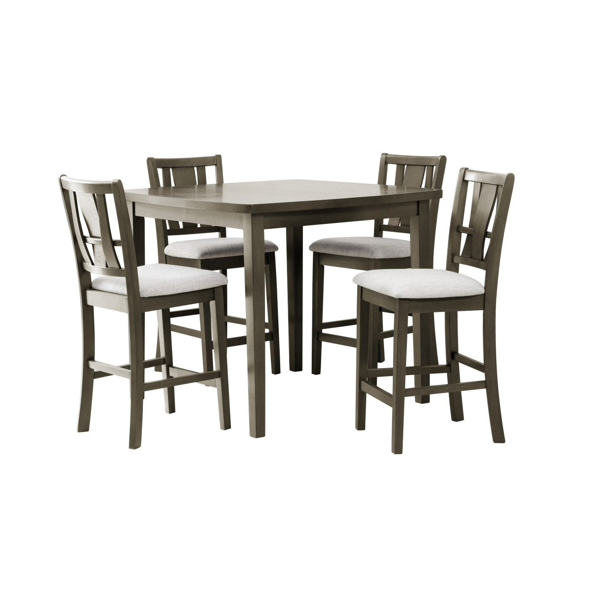 Cruz Gray Mindy 5-Piece Counter Height Set - Luna Furniture