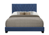 Barzini Blue King Upholstered Bed - Luna Furniture