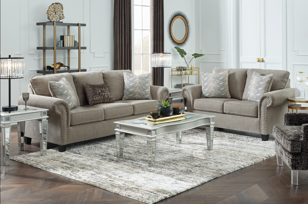 Shewsbury Pewter Living Room Set from Ashley - Luna Furniture