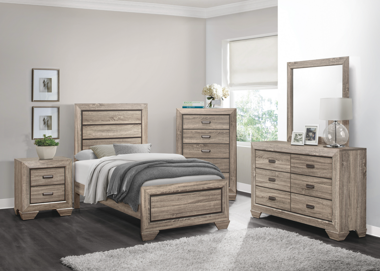 Beechnut Light Elm Panel Youth Bedroom Set - Luna Furniture