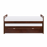 Rowe Dark Cherry Twin/Twin Bed with Twin Trundle