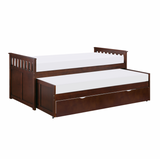 Rowe Dark Cherry Twin/Twin Bed with Twin Trundle