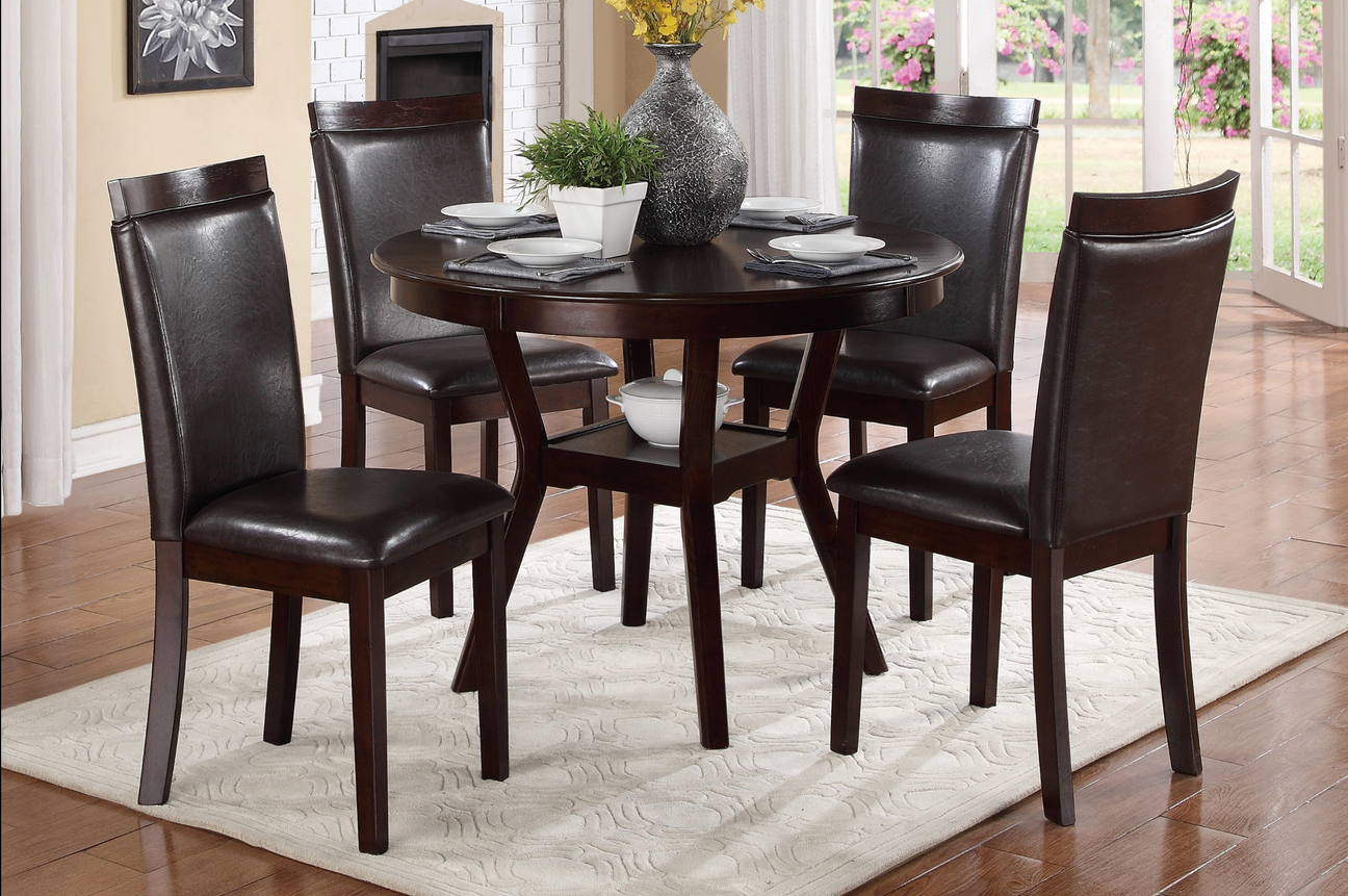 Shankmen Espresso 5-Piece Dining Set from Homelegance - Luna Furniture