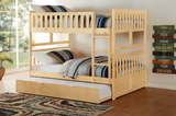 Bartly Pine Full/Full Bunk Bed with Twin Trundle from Homelegance - Luna Furniture