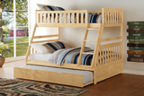 Bartly Pine Twin/Full Bunk Bed with Twin Trundle from Homelegance - Luna Furniture