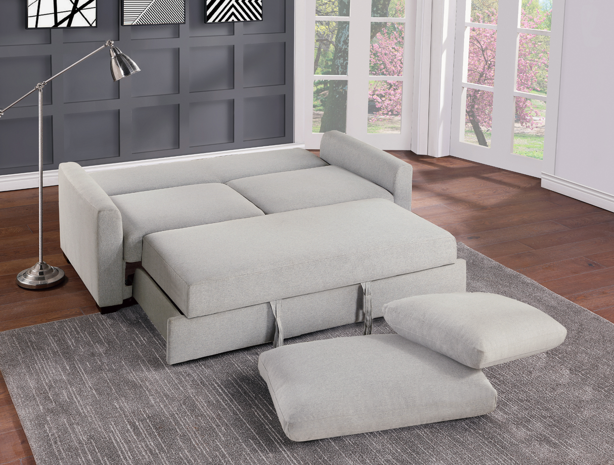 Price Gray Convertible Studio Sofa with Pull-out Bed -  Homelegance - Luna Furniture