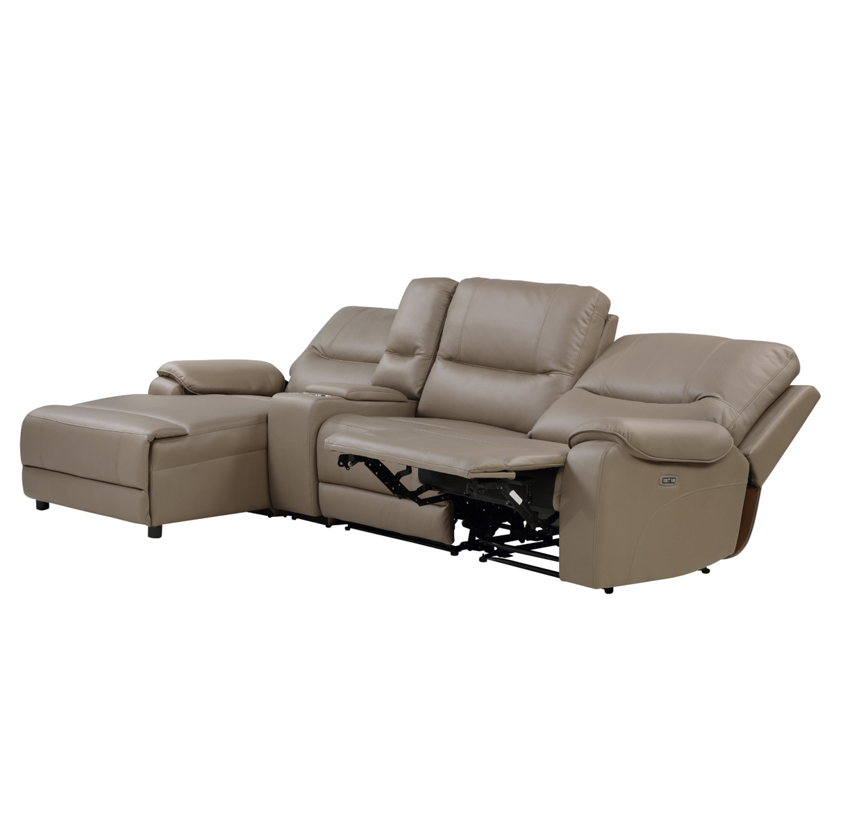 LeGrande Taupe Modular LAF Power Reclining Sectional -  Homelegance - Luna Furniture