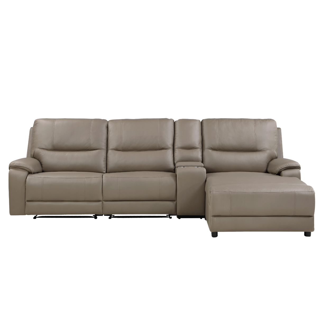 LeGrande Taupe Modular RAF Power Reclining Sectional from Homelegance - Luna Furniture